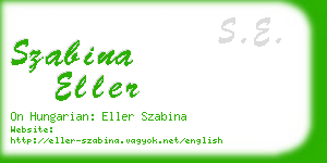 szabina eller business card